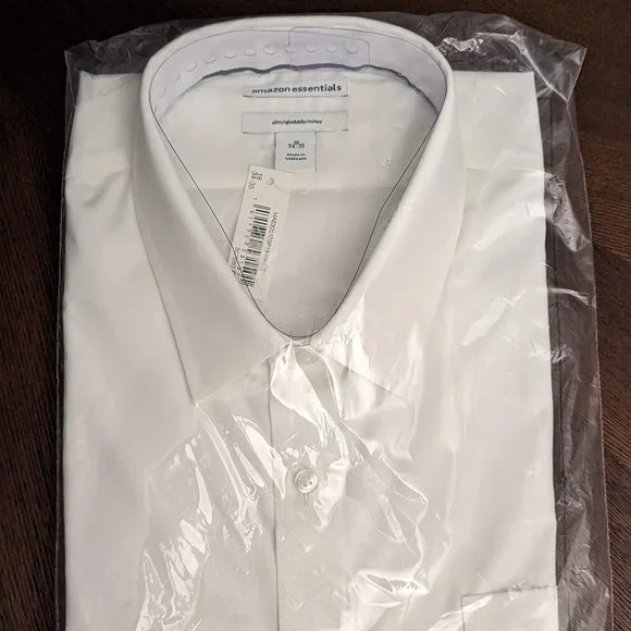 Amazon Essentials | Shirts | New Amazon Essentials Mens Slimfit  Wrinkleresistant Longsleeve Dress Shirt | Poshmark